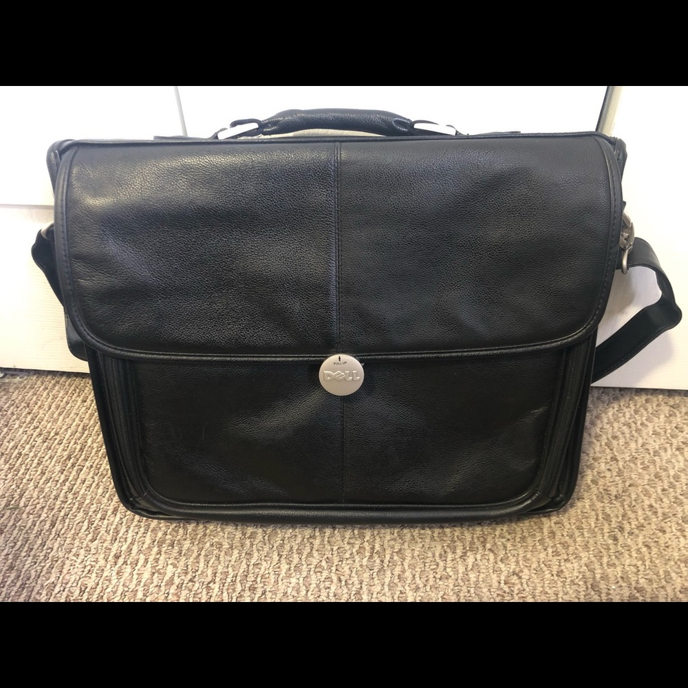 Dell Business Travel Leather Laptop Bag